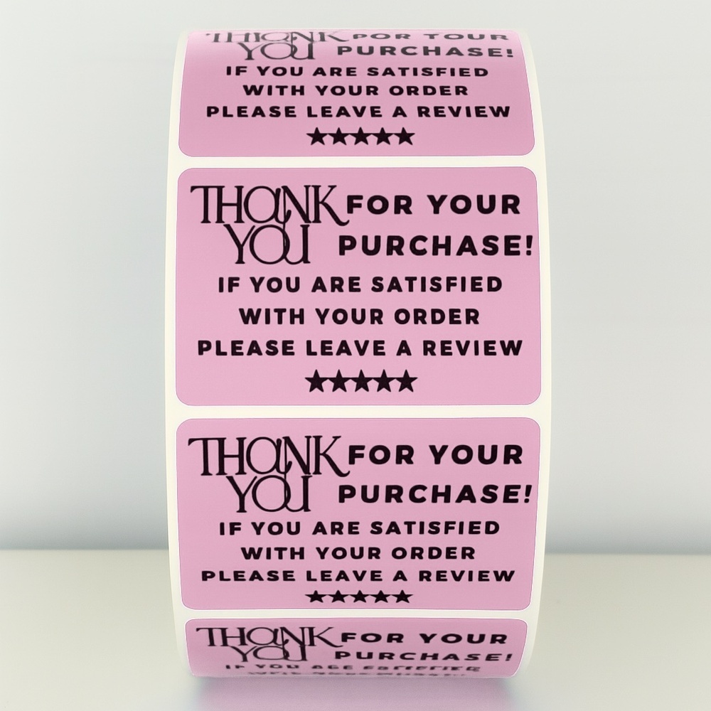 Thank You Stickers Please Leave a Review – Small Business Packaging Labels